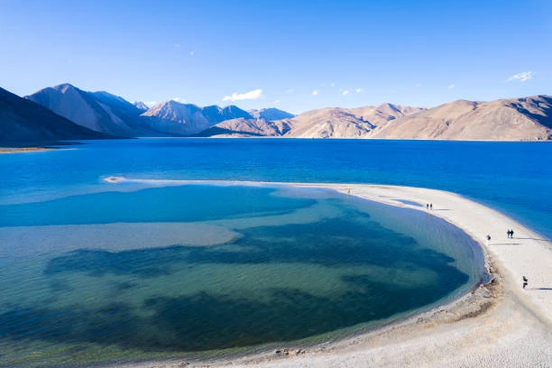 Pangong Lake Ladakh crystal blue water mountains